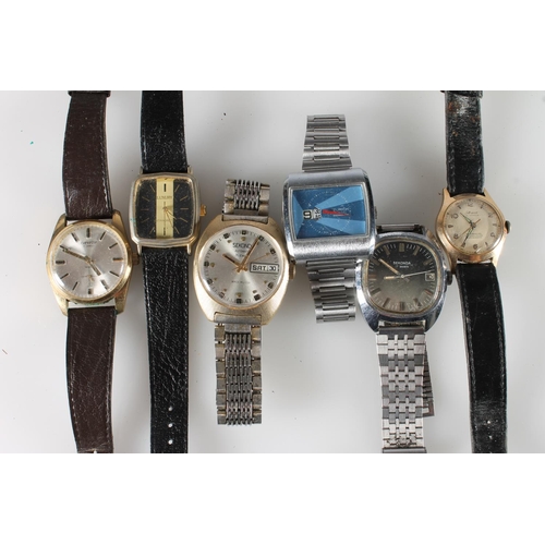 647 - Five gents automatic and manual wind wristwatches to include Corvette 17 jewels, Luxury, Sekonda 25 ... 