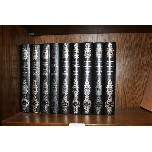 301 - Shelf containing W Durant, The Story of Civilization volumes.