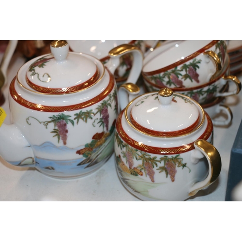 173 - Japanese eggshell china teaset.