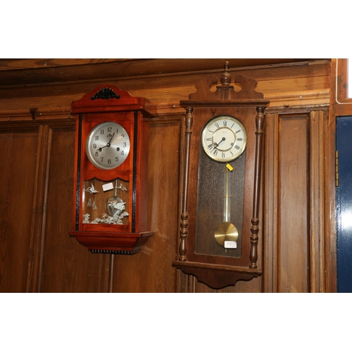 245 - Three 20th century wall clocks.