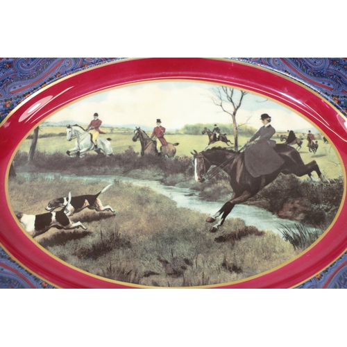 294 - Wedgwood Ralph Lauren pottery meat plate decorated in the Berkshire Hunt pattern.