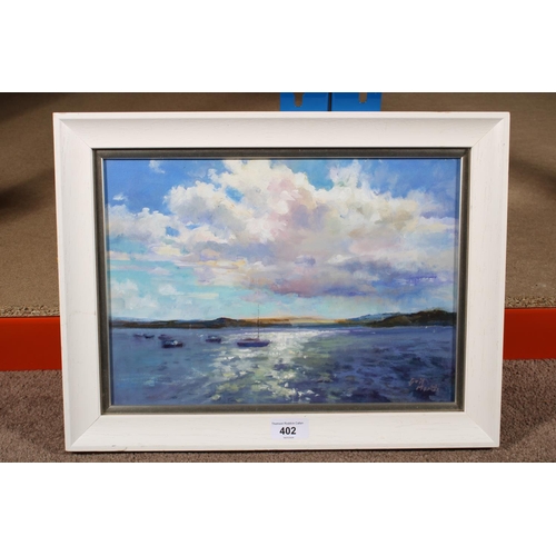 402 - GAIL MARTIN, Evening Balmaha, oil painting, signed lower right, 24cm x 34cm, frame 33cm x 43cm.