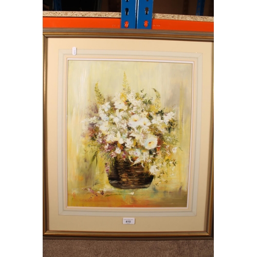 410 - LILLIAS BLACKIE of Broxburn (Scottish b1943), still life vase of flowers, oil painting, signed lower... 