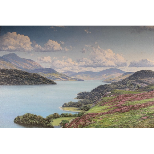 433 - G KELLY, Glenfinnan Monument, oil painting on board, signed lower right, 52cm x 90cm, frame 64cm x 1... 