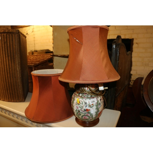 658 - 20th century Chinese table lamp.