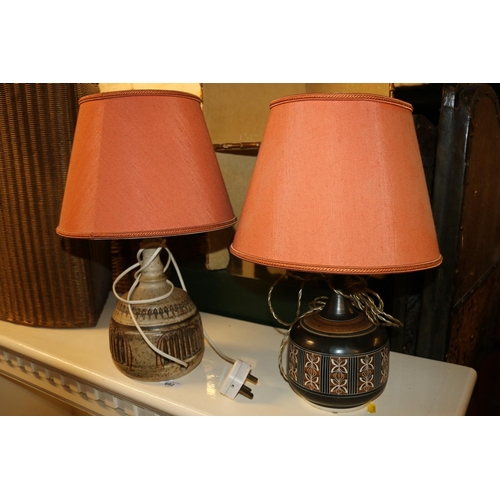 659 - Ambleside Studio Pottery table lamp and a Drymen Pottery table lamp.