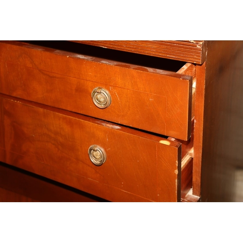 662 - Two graduated mahogany chests of drawers, 98cm high.