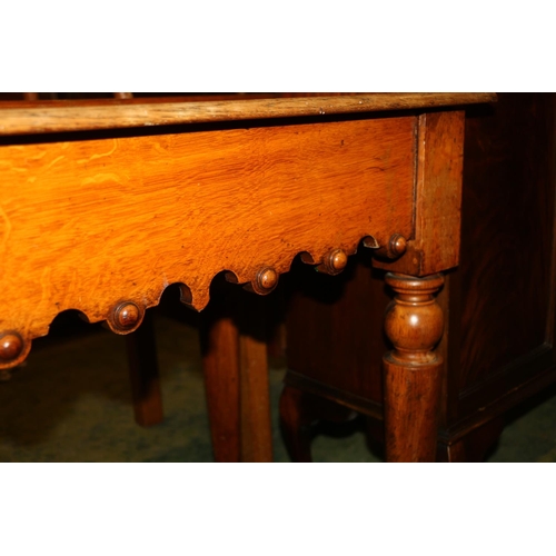 688 - Late 19th century oak side table, 76cm high.