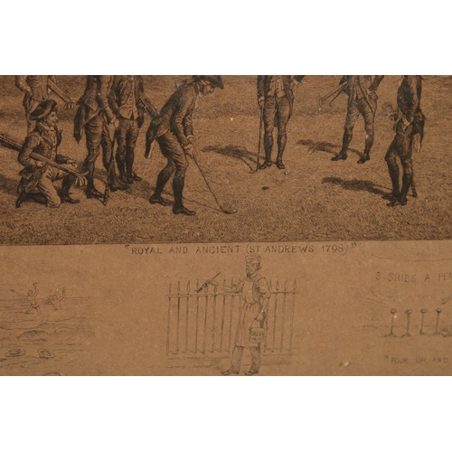 472 - FRANK PATON, Royal & Ancient St Andrews 1798, golfing print, pencil signed lower left, published... 