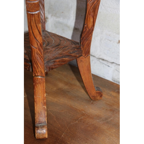 704 - Early 20th century occasional table with floral decoration.