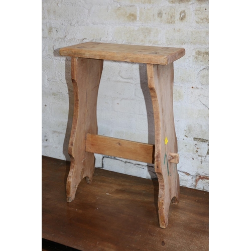 705 - Country pine stool.