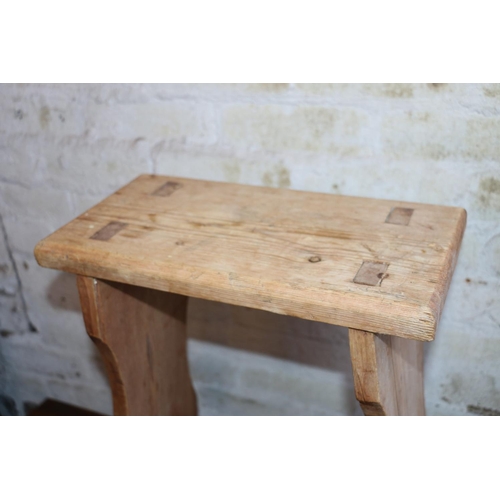 705 - Country pine stool.