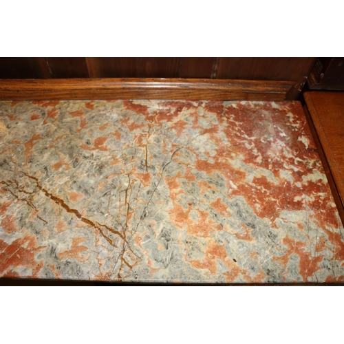 708 - Early 20th century marble top washstand with cupboard underneath.