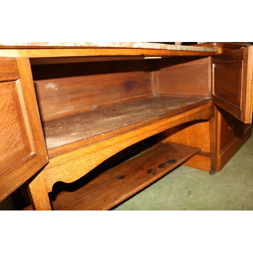 708 - Early 20th century marble top washstand with cupboard underneath.