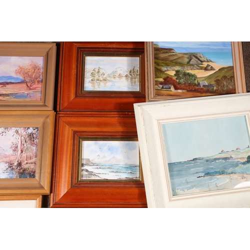 429 - BARBARA BARTEL, two oil paintings of South Africa, A B BROWN, coastal landscape, watercolour, I BEAN... 