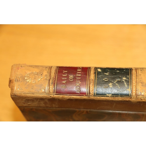 300 - Shelf containing Shakespeare and other leather bound books.