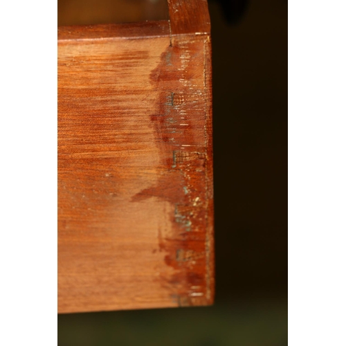 706 - Late 19th century stained oak chest of two short over three long drawers, 80cm high.