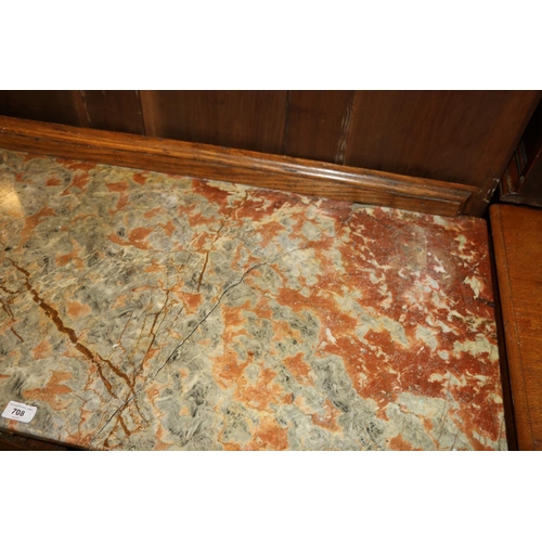 708 - Early 20th century marble top washstand with cupboard underneath.