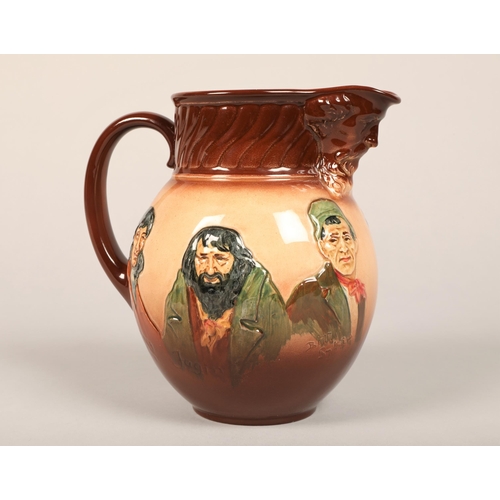 10 - Royal Doulton jug, with characters from Oliver, 19 cm high