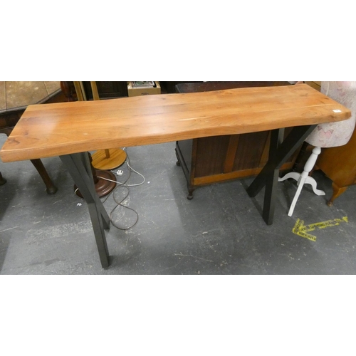 508 - Hill Live Edge Collection, large modern console table.