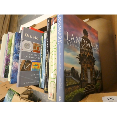 130 - Box of modern garden reference books.