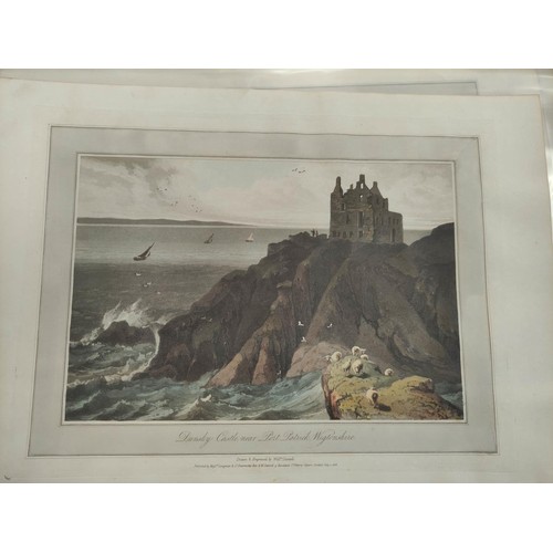 227 - DANIELL WILLIAM.  Voyage Round Great Britain. 29 various loose hand col. aquatint plates incl. Westm... 