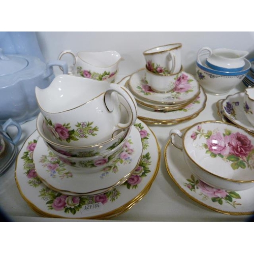 104 - Teawares to include Royal Albert 'American Beauty' part tea set, Royal Albert 'Lavender Rose' teawar... 