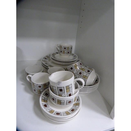 109 - Tea and coffee sets to include Royal Albert 'Masquerade', studio tea set, Duchess shaped dish, biscu... 