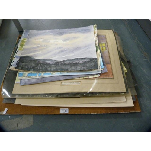 113 - Collection of watercolours and oils on board by Eric Booth Moodycliffe, c. 1990s, to include landsca... 