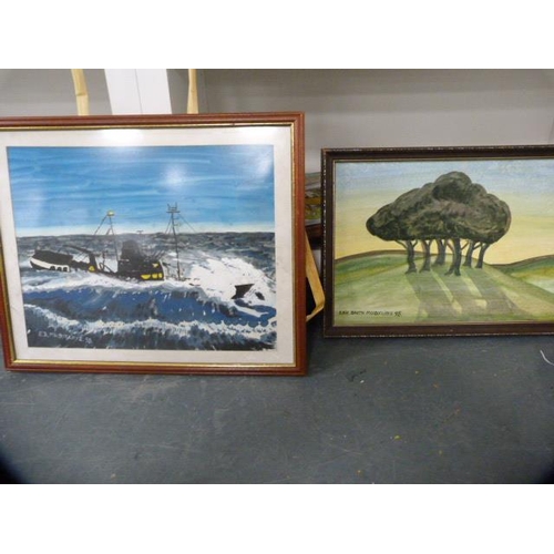 113 - Collection of watercolours and oils on board by Eric Booth Moodycliffe, c. 1990s, to include landsca... 