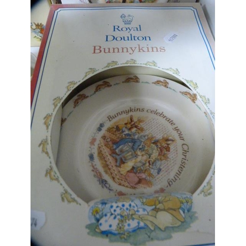 118 - Royal Doulton Bunnykins ceramics to include baby plates, mugs, coin bank, bowls etc., some boxed exa... 