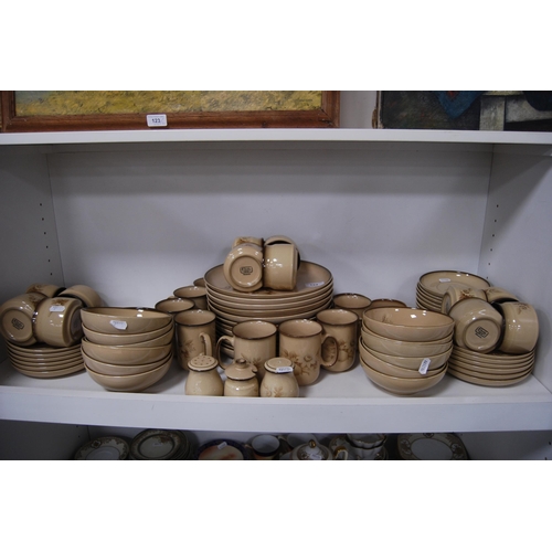 124 - Collection of Denby 'Memories' stoneware dinnerwares (one shelf).