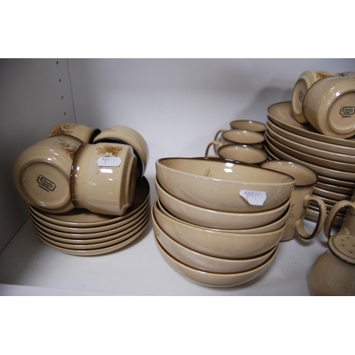 124 - Collection of Denby 'Memories' stoneware dinnerwares (one shelf).