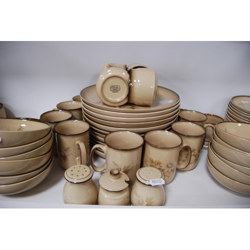 124 - Collection of Denby 'Memories' stoneware dinnerwares (one shelf).