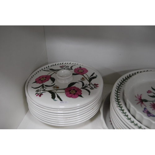 137 - Portmeirion 'Botanic Garden' pattern tablewares to include flan dish, ramekins, bowls, plates etc (o... 