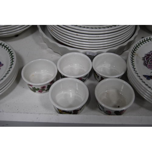 137 - Portmeirion 'Botanic Garden' pattern tablewares to include flan dish, ramekins, bowls, plates etc (o... 