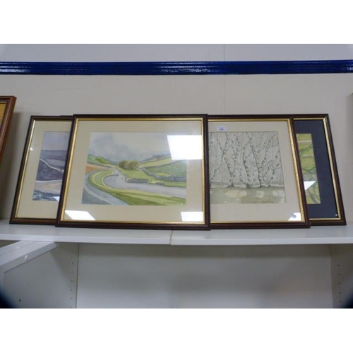 144 - Eric Booth MoodycliffeFive watercolours, mainly landscape scenes.  (5)