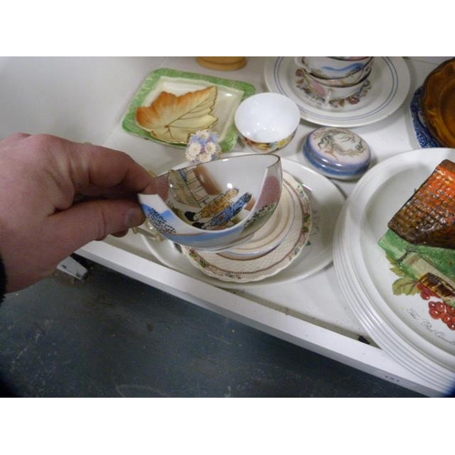 151 - Teawares to include a Japanese eggshell tea set, Mackinlay's Whisky jug, commemorative plates, moder... 