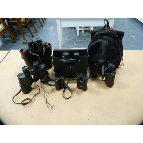 154 - Pair of Super Zenith binoculars, 16x50, pair of Elimar field glasses, 7x50, pair of Carl Veitch bino... 