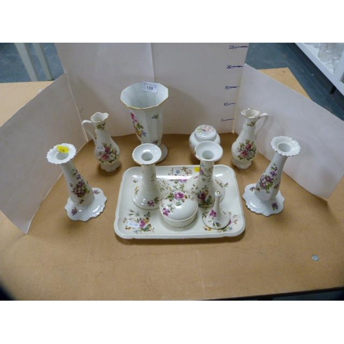 159 - Ceramics to include continental examples, GDM France dressing table set, studio pottery, Palissy but... 