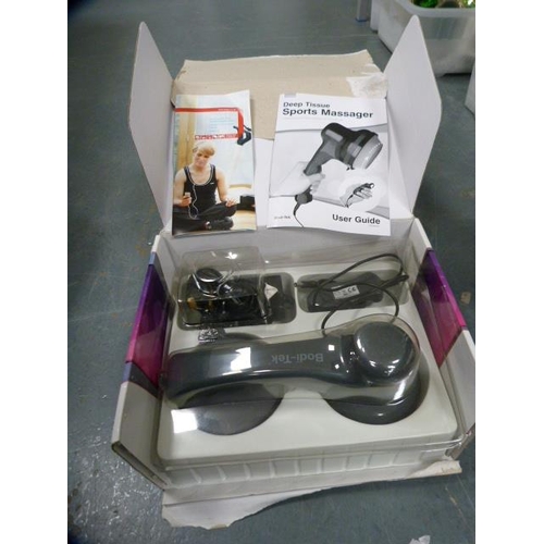 161 - Carton containing Karcher vacuum, sports massager, boxed beauty devices etc.