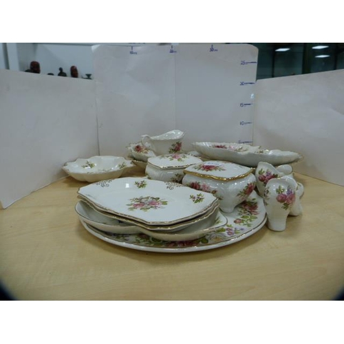 173 - Collection of James Kent Old Foley 'Harmony Rose' tablewares to include dishes, plates etc.