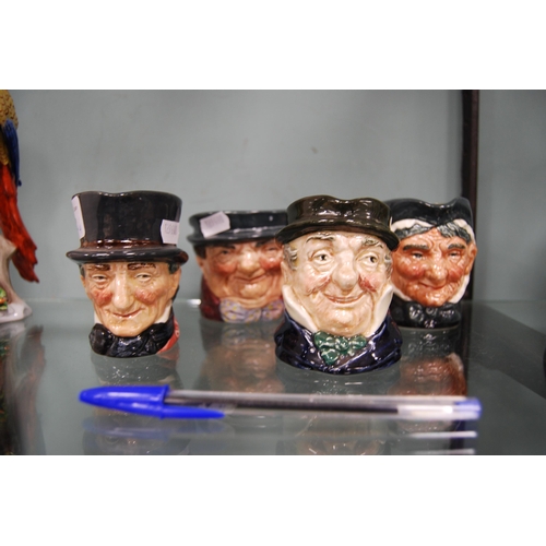 182 - Four small Royal character jugs to include 'John Peel', 'Tony Weller' and 'Granny'.  (4)