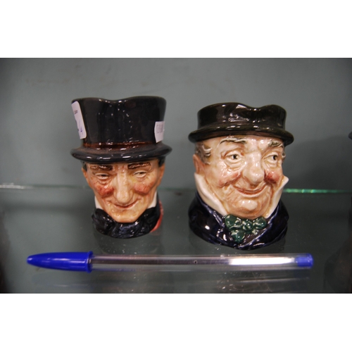 182 - Four small Royal character jugs to include 'John Peel', 'Tony Weller' and 'Granny'.  (4)