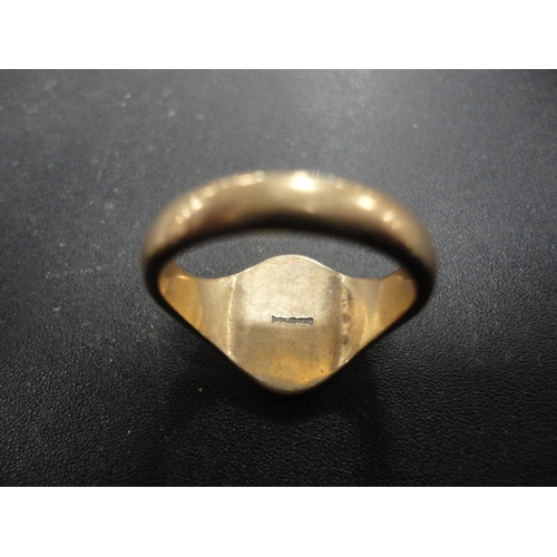 205 - 9ct gold gent's ring, monogrammed, 7.6g.