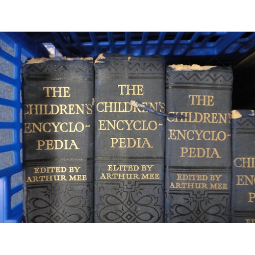 211 - Two cartons containing volumes 1-10 of Chambers's Encyclopaedia in leather half calf, dated 1874, an... 