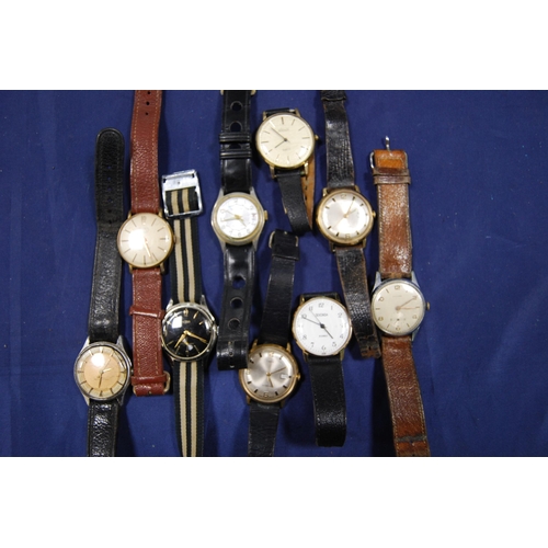 228 - Collection of gents' manual wind wristwatches to include Sekonda, Bucherer, Empress, Medana, Salem, ... 