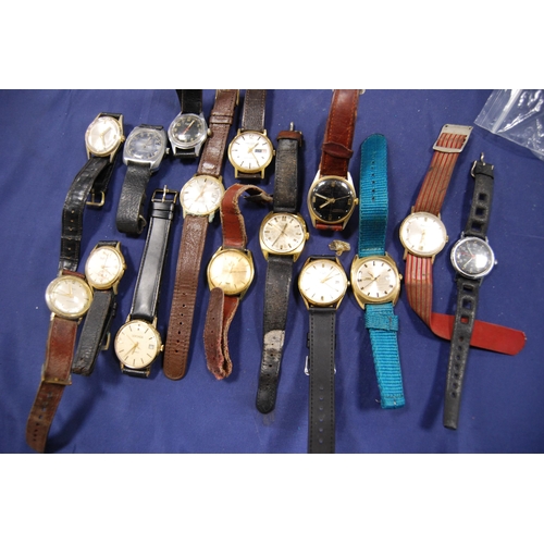 230 - Group of gents' automatic and manual wind wristwatches to include Ingersoll, Timex, Avia, Bentima, P... 