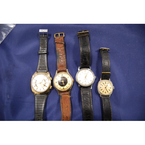 233 - Collection of gents' manual wind wristwatches and watch heads to include Smith's De Luxe, Trafalgar,... 