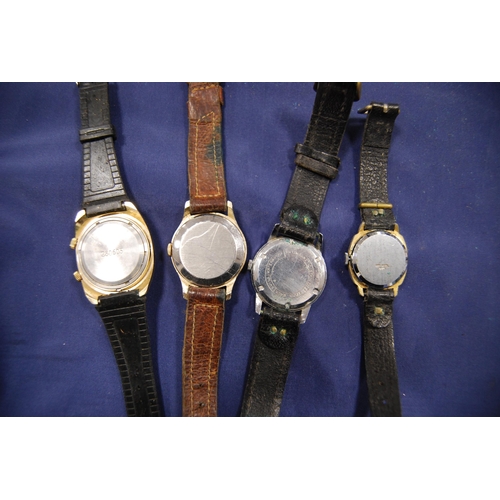 233 - Collection of gents' manual wind wristwatches and watch heads to include Smith's De Luxe, Trafalgar,... 